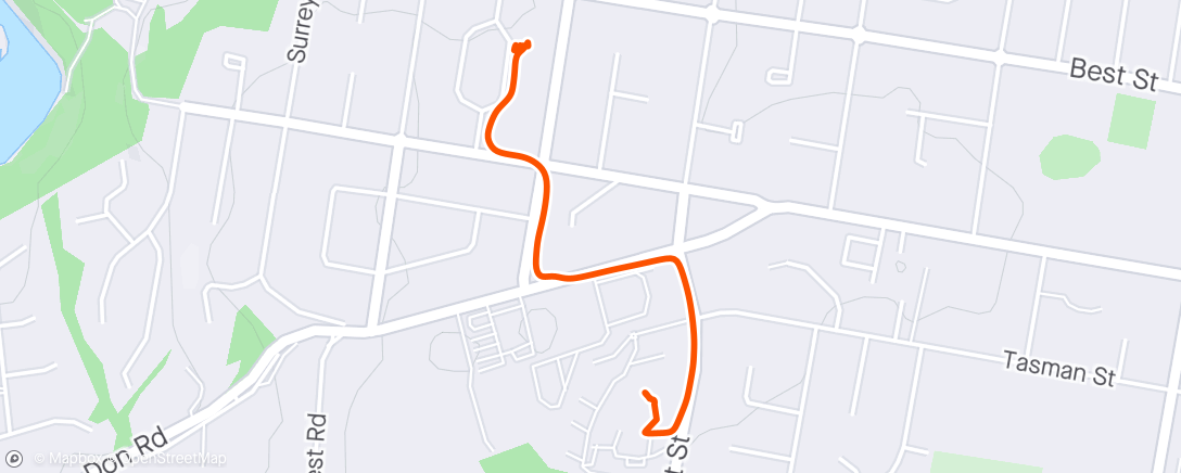 Kaart van de activiteit “Walk to work”