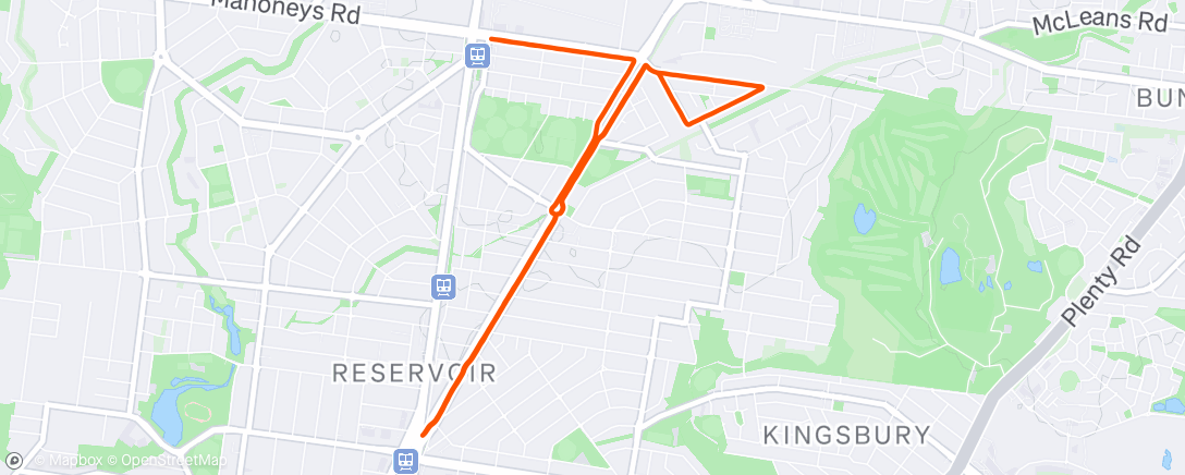 Map of the activity, Morning Run