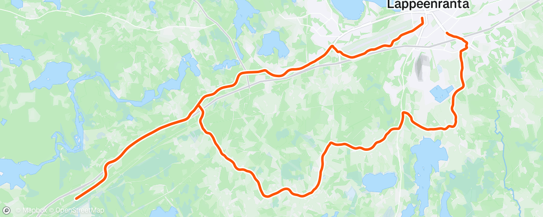 Map of the activity, Evening Ride