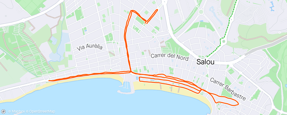 Map of the activity, 10k Salou llebre 5️⃣5️⃣min