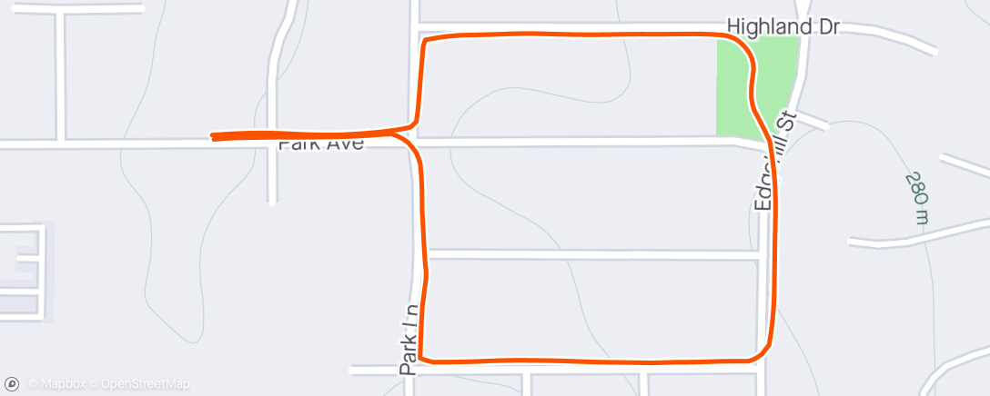 Map of the activity, Afternoon Walk