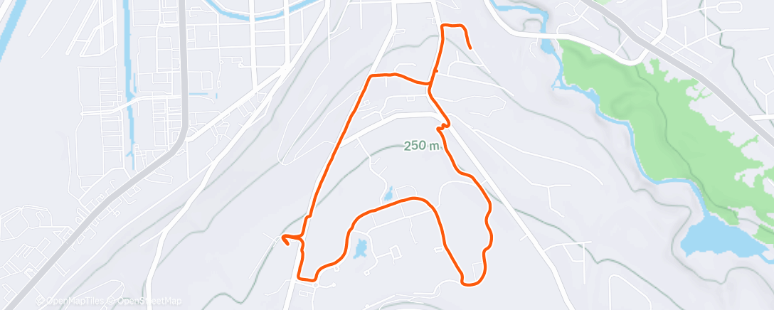 Map of the activity, Morning Run