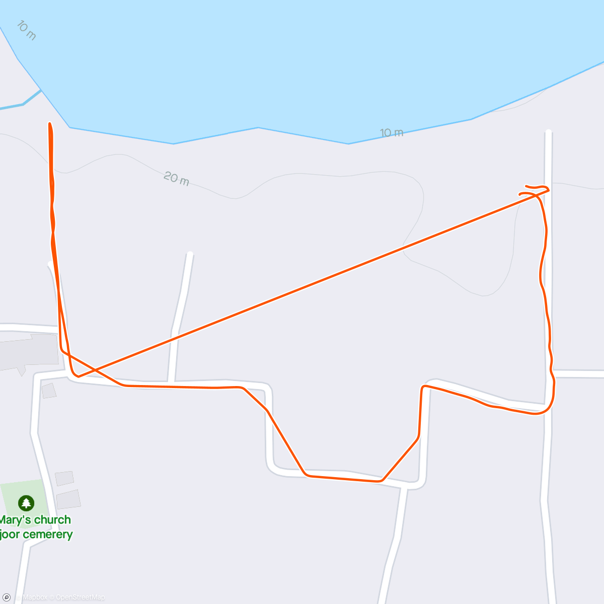 Map of the activity, 100 days of running - Day 25/100