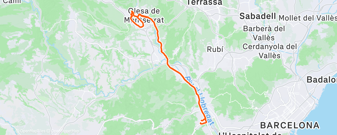 Карта физической активности (Bicicleta a la hora del almuerzo)