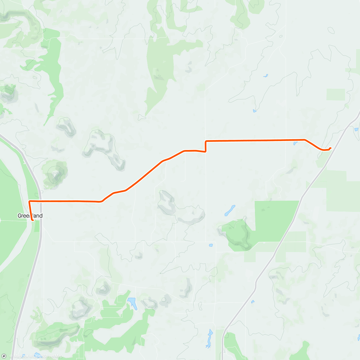 Map of the activity, I-25 Greenland to Hwy 83 Greenland