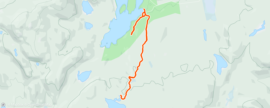Map of the activity, Afternoon Run