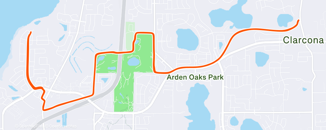 Map of the activity, Afternoon Ride