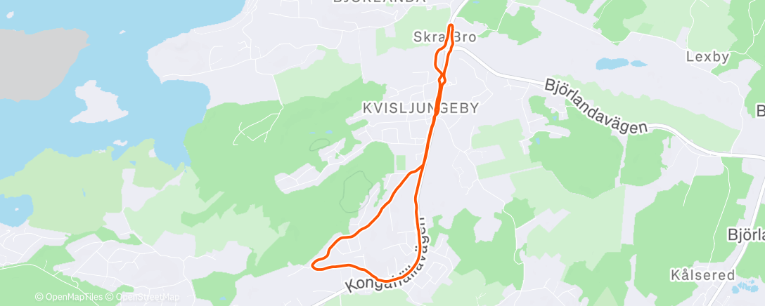 Map of the activity, Afternoon Walk