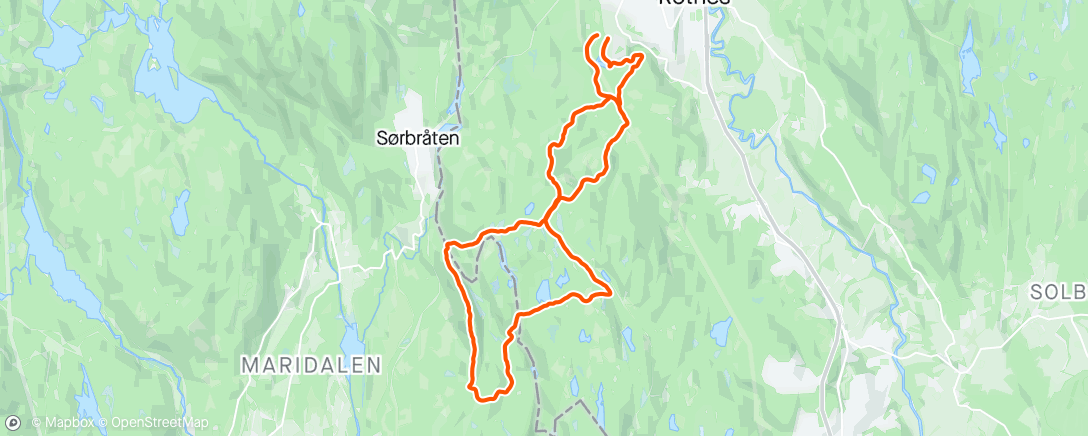 Map of the activity, Lillomarksrunden