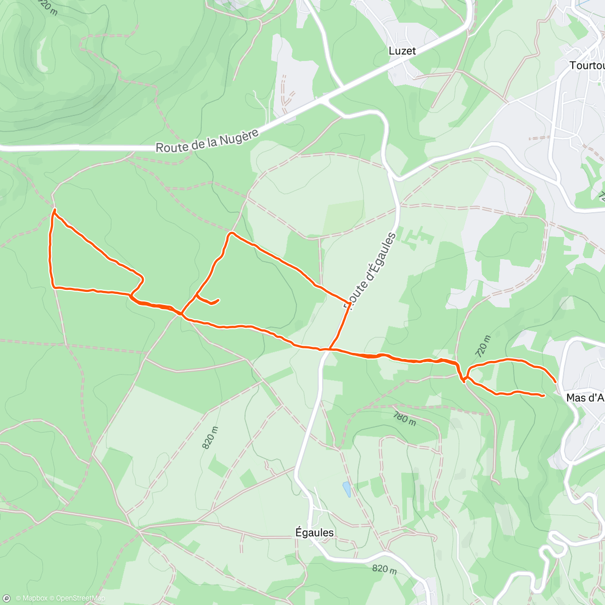 Map of the activity, Randonnée dans l'après-midi