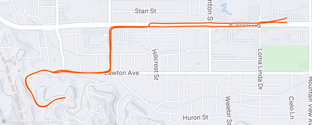 Map of the activity, Morning Run