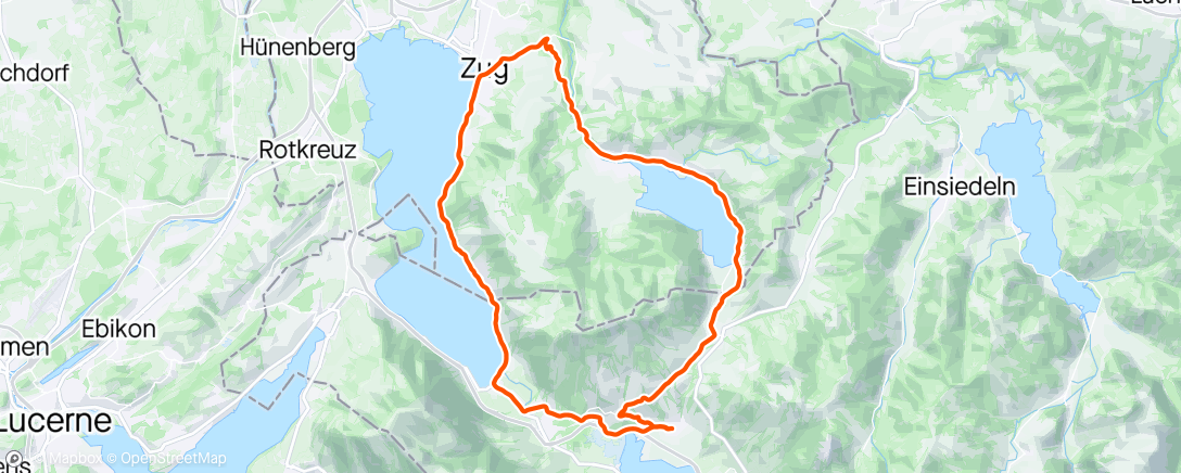 Mapa da atividade, Zug Allenwinden Ägeri