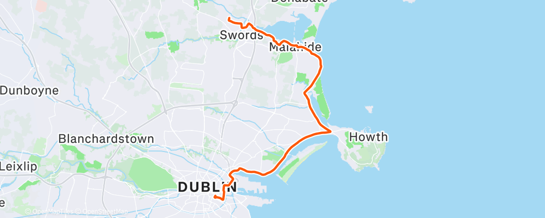 Map of the activity, Friday morning commute