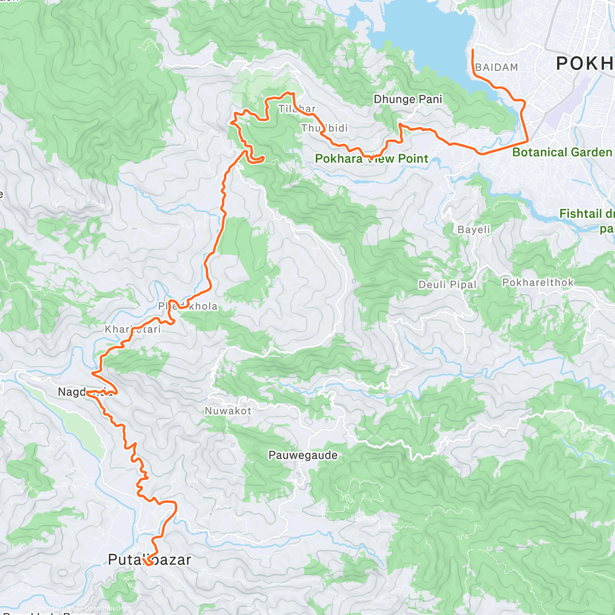 Map of the activity, Slingeren tussen de apen
