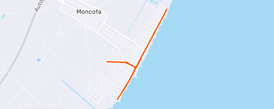 Map of the activity, Lunch Run