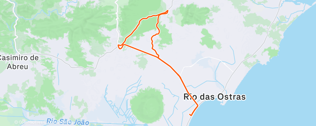 Map of the activity, Outdoor Cycling