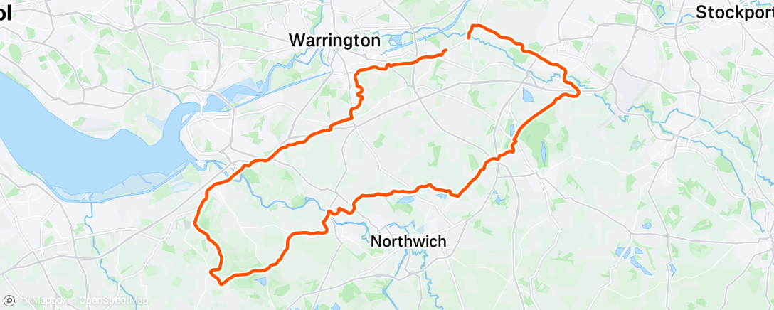 Map of the activity, Lunch Ride