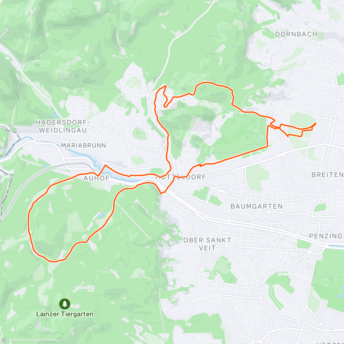 Map of the activity, Morning Run