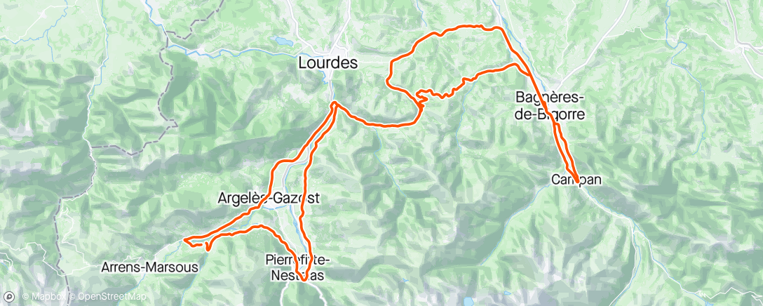 Map of the activity, Petit tour jusqu’à Campan 😬
