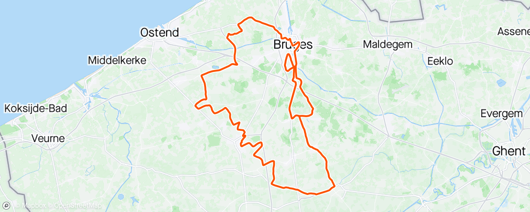 Map of the activity, Elfstedenronde Brugge