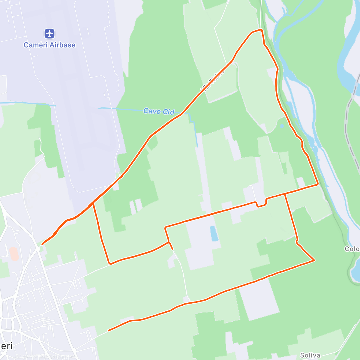 Map of the activity, 30 KM RUN with the last 5 km at 4’:10”/km 💪