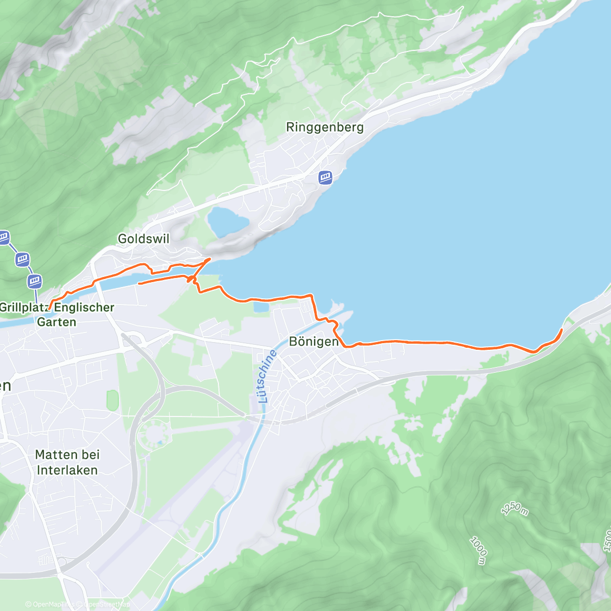 Map of the activity, Footing poussette