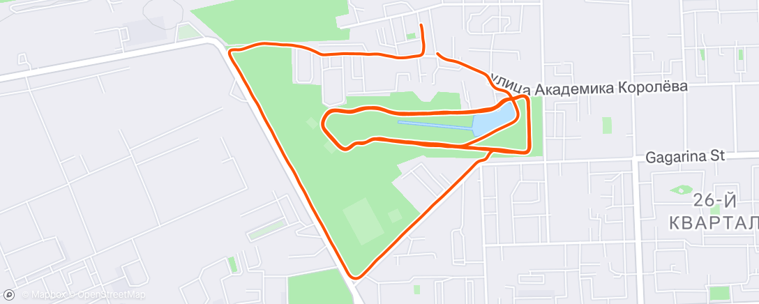 Map of the activity, Утренний забег