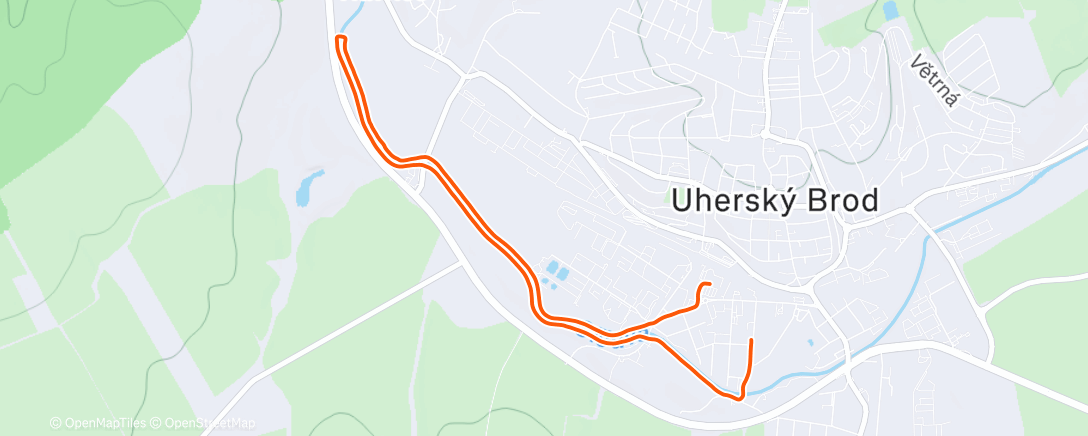Map of the activity, Morning Run
