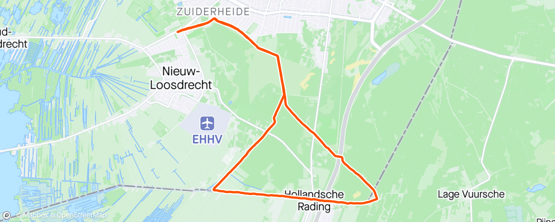 Map of the activity, Ochtend loopje met Mirjam