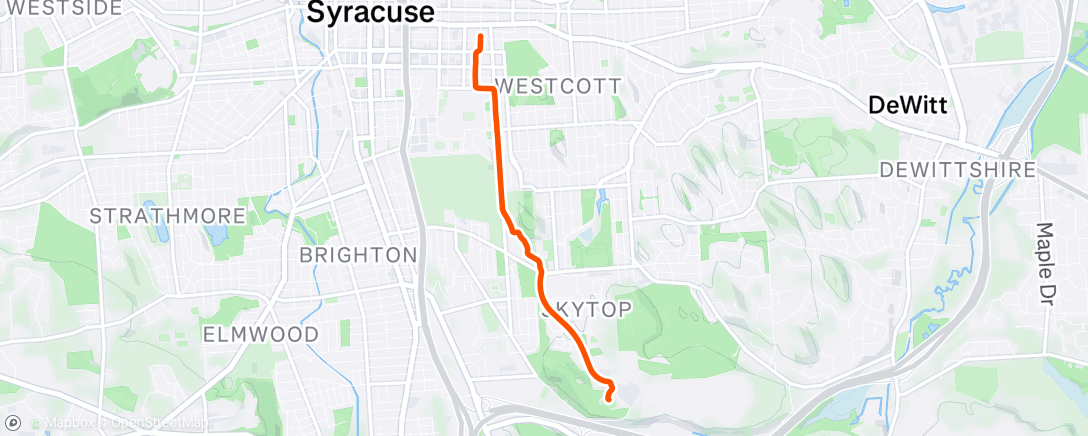 Map of the activity, to the track