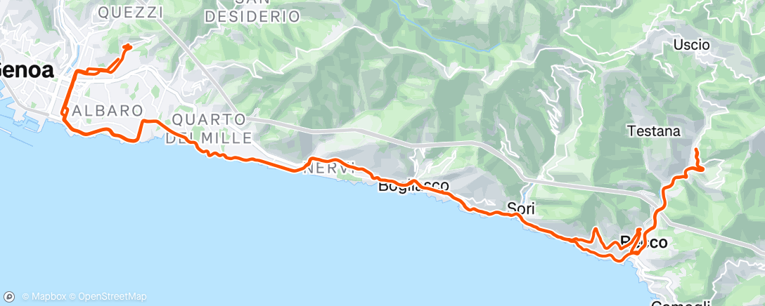 Map of the activity, Giro mattutino