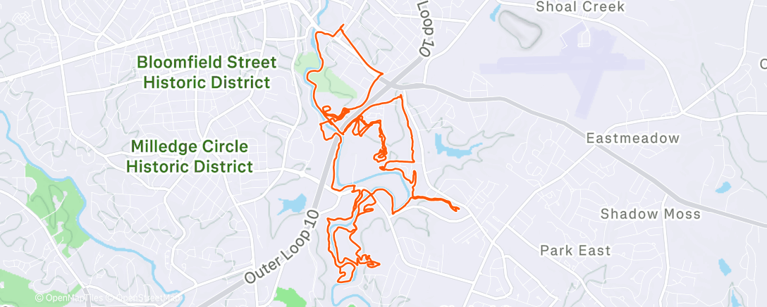 Map of the activity, Afternoon Ride