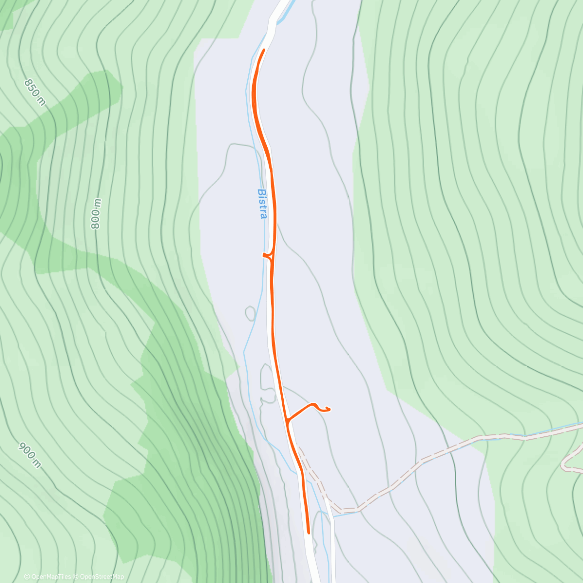 Map of the activity, Evening Walk