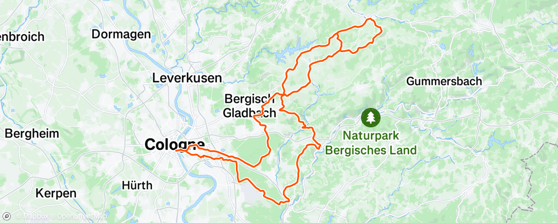 Map of the activity, Lunch Ride
