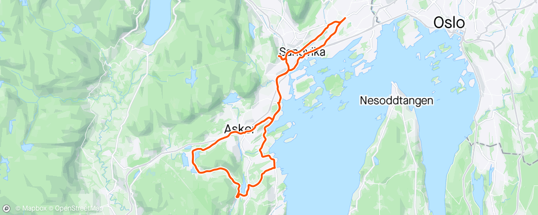 Map of the activity, Fellesøkt med BOC3- Rulletrening Dikemark