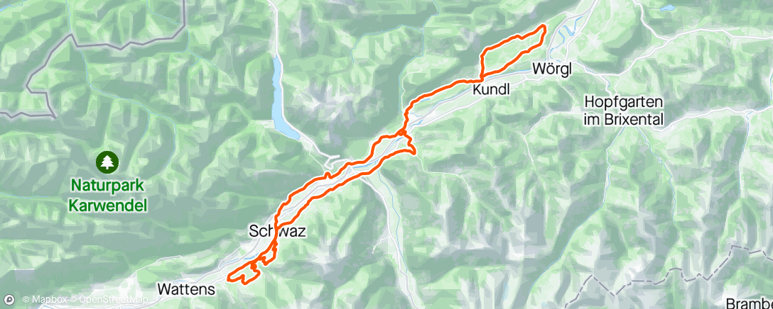 Mappa dell'attività Tour of the Alps stage 3