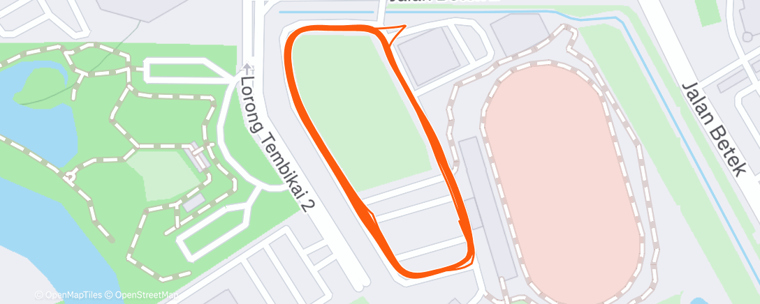 Map of the activity, Evening Run