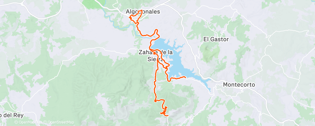 Map of the activity, Bicicleta por la mañana