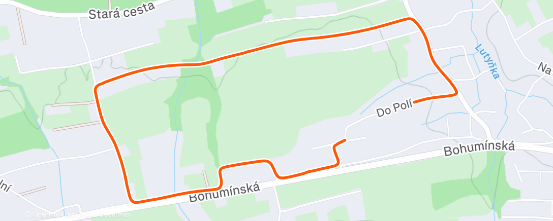 Map of the activity, Afternoon Walk