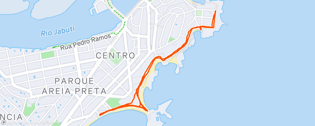 Map of the activity, Caminhada matinal