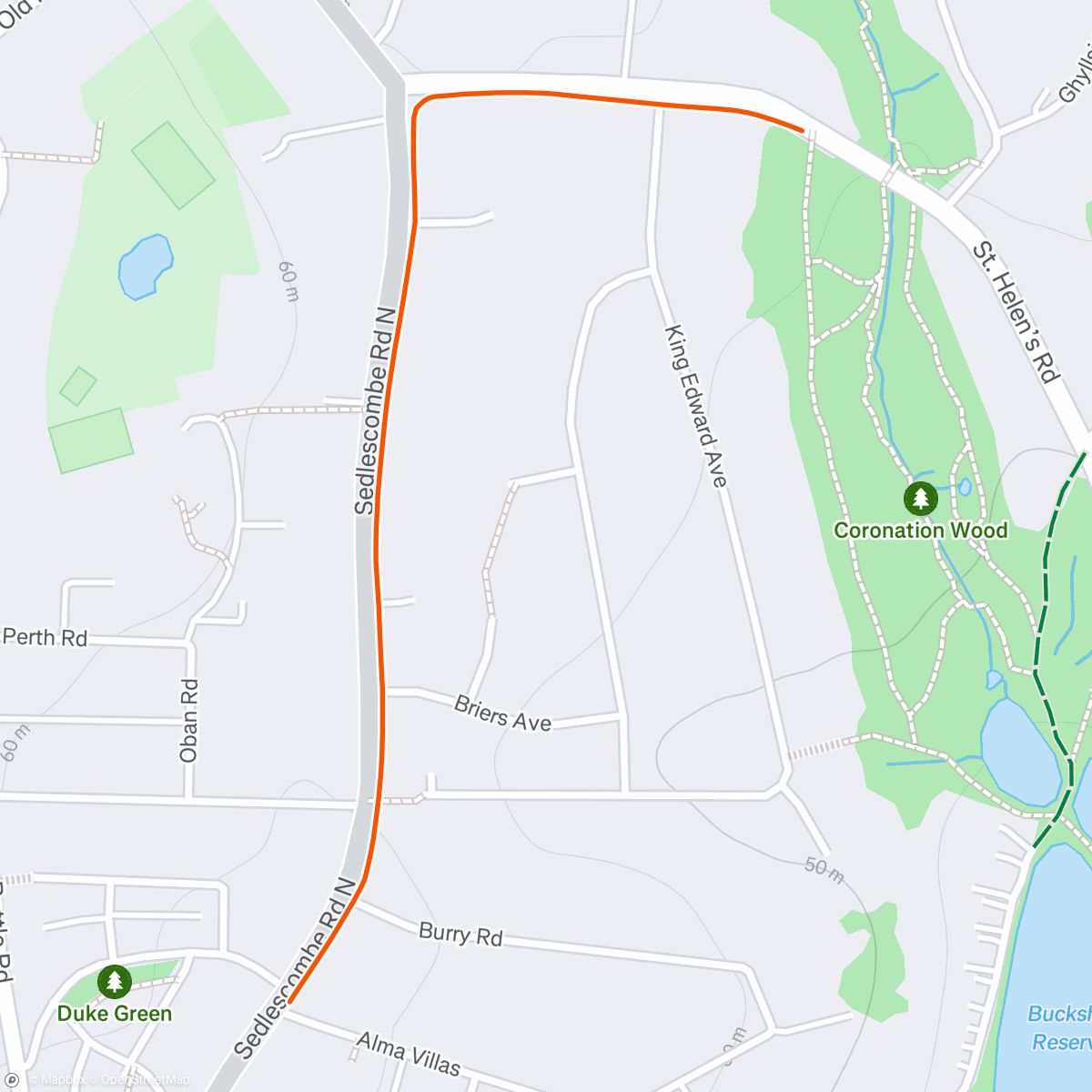 Map of the activity, Evening Walk part 1