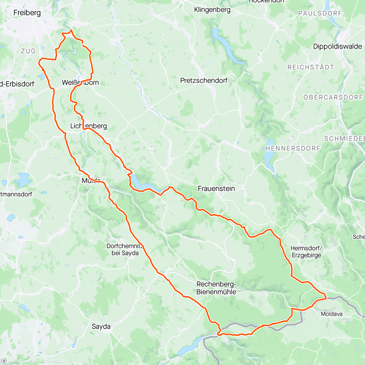 Map of the activity, Sonntagsausflug 👫🏽 nach 🇨🇿
