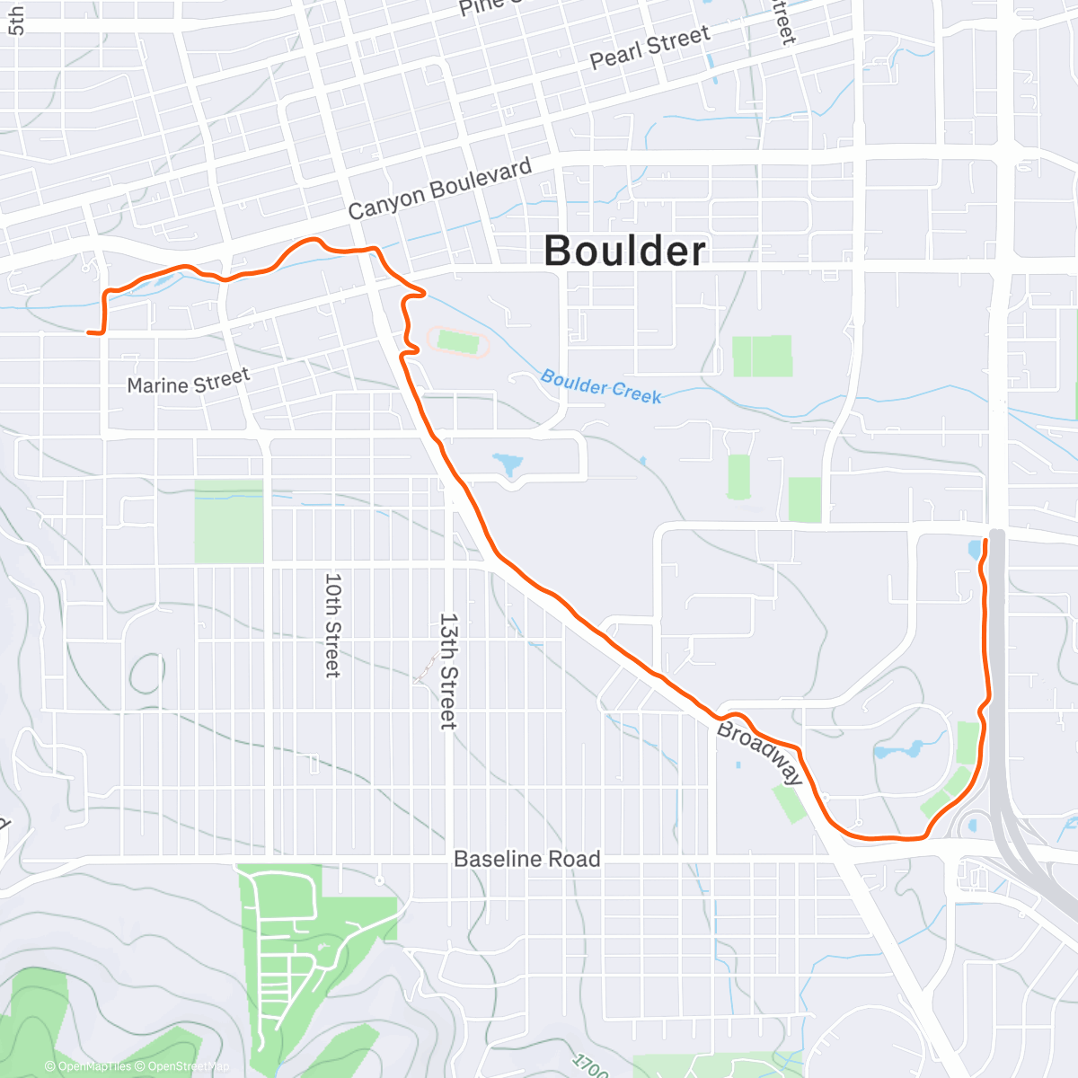 Карта физической активности (Morning Run)