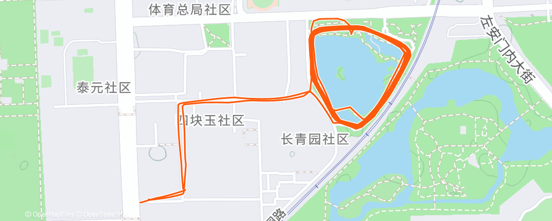 Карта физической активности (Long Tan West lake)