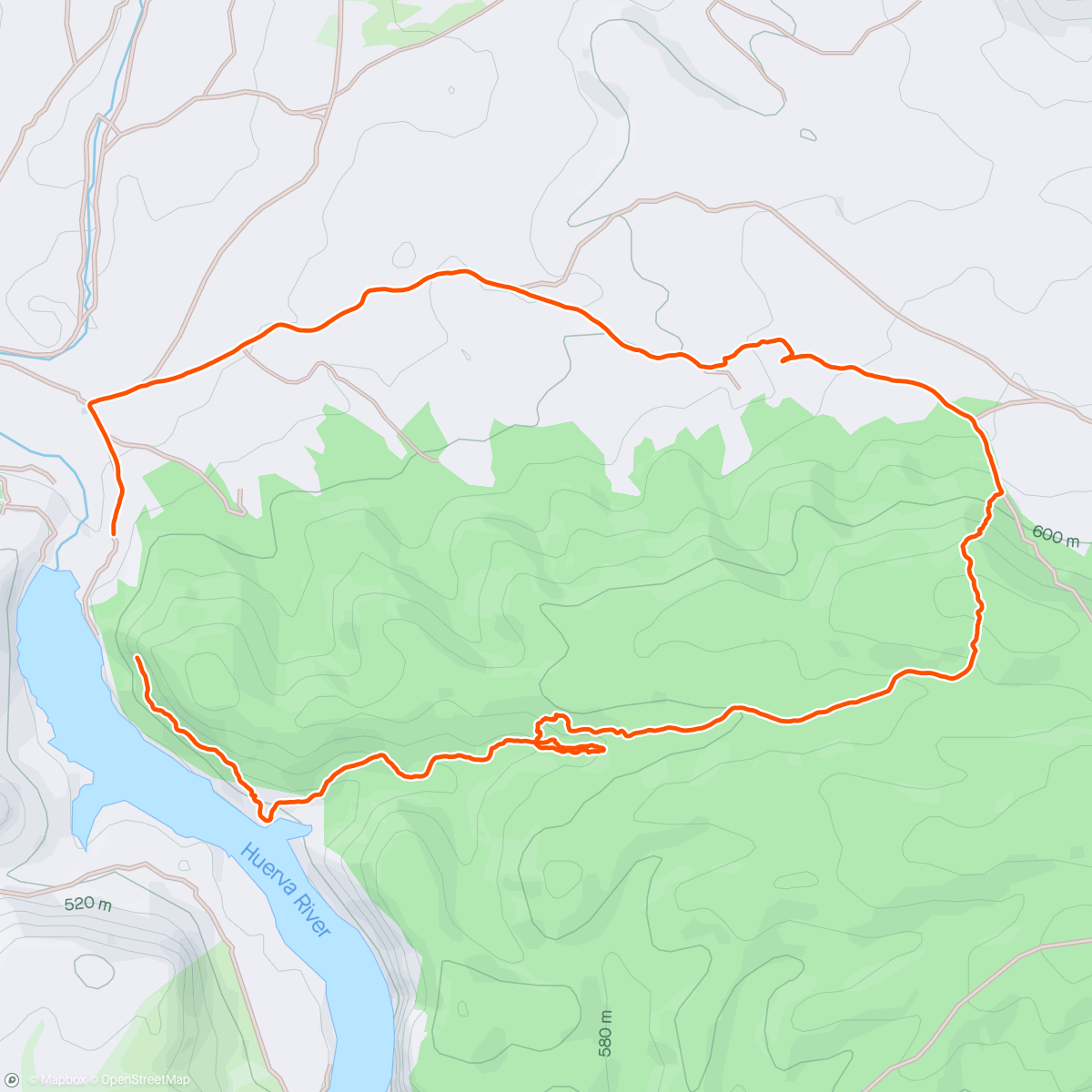 アクティビティ「Circular del Pantano de Mezalocha al mirador del Hocino」の地図