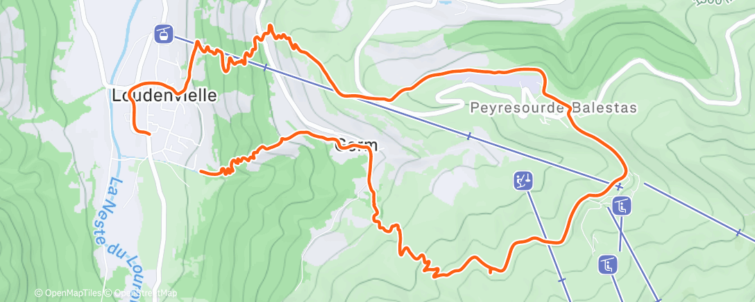 Карта физической активности (Trail le matin)