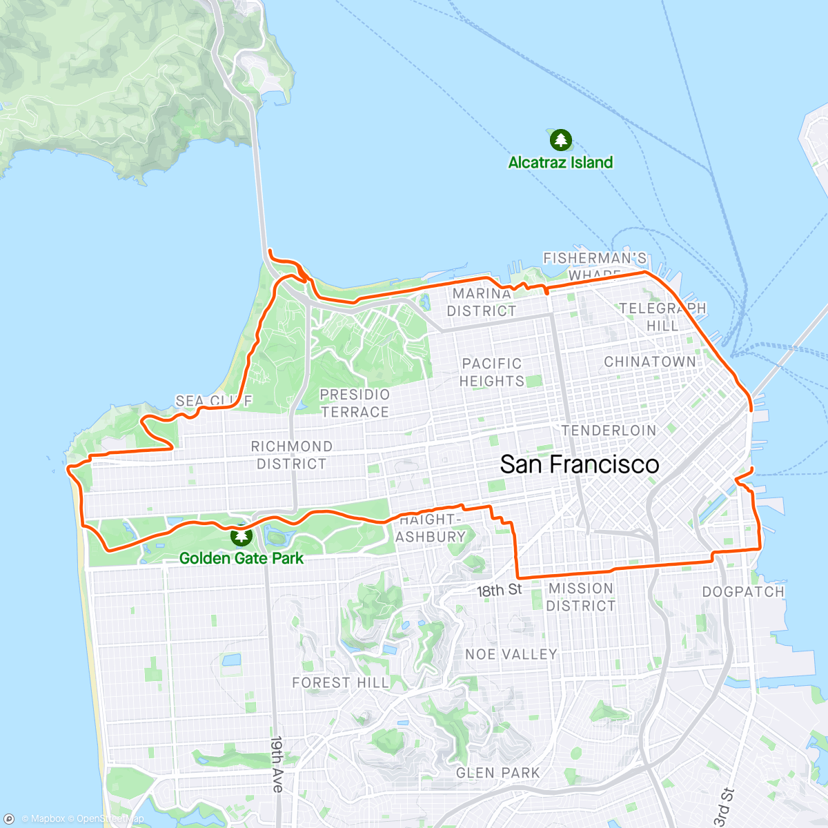 Map of the activity, Home Ride