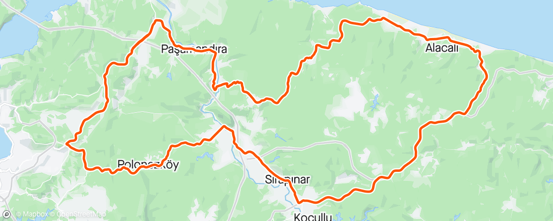 Map of the activity, Lunch Ride