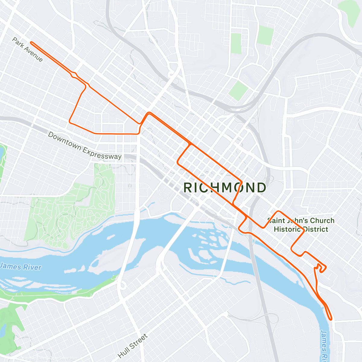 Map of the activity, Zwift - Richmond Loop Around in Richmond
