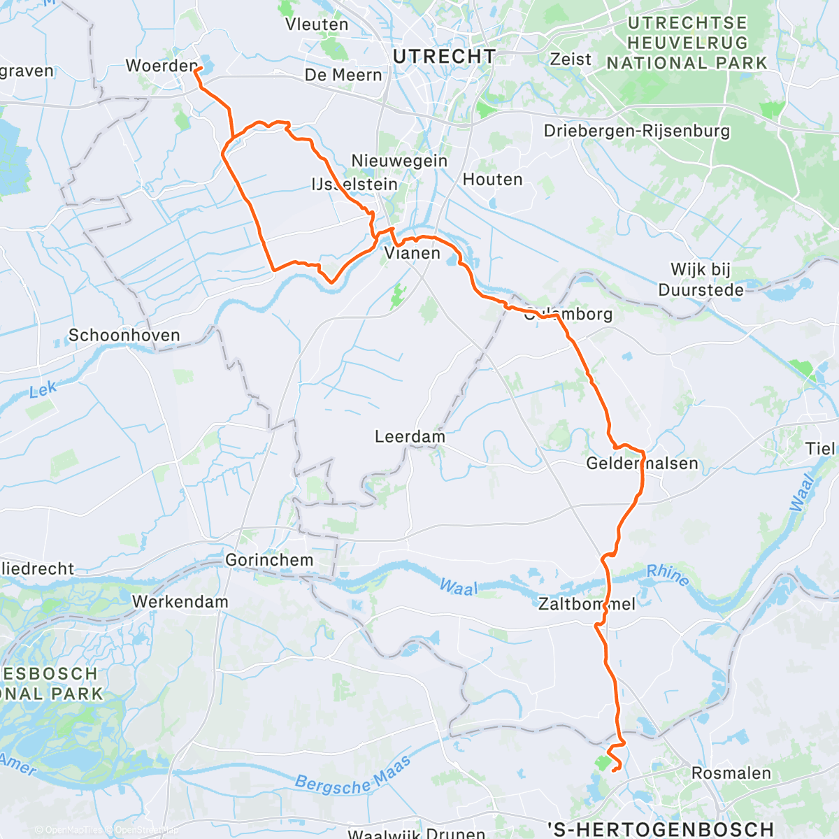 Map of the activity, Morning Ride